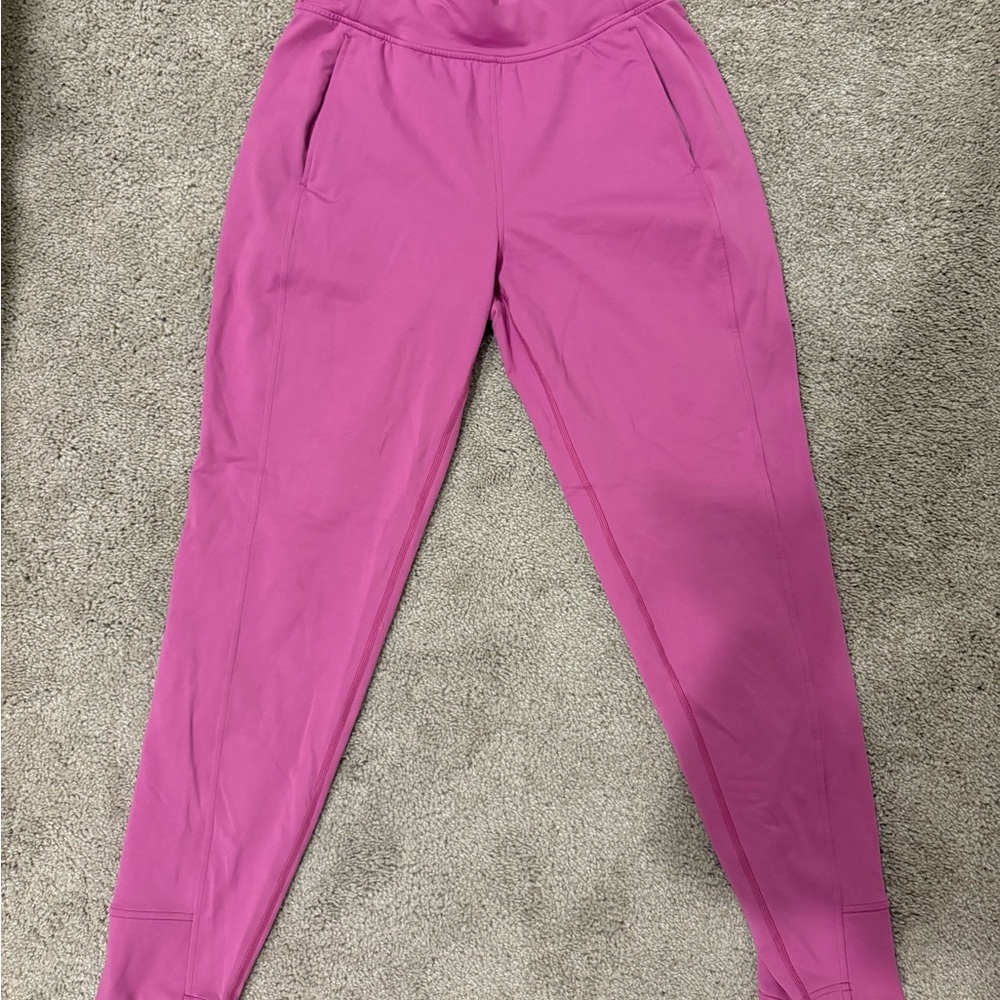 Lululemon Athletica Pink Track Pants with Relaxed Tapered Fit